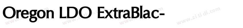 Oregon LDO ExtraBlac字体转换